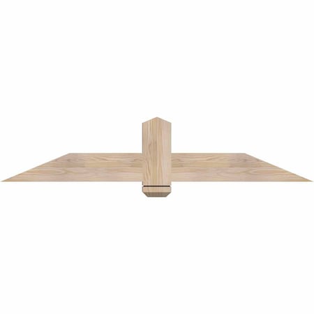 Ekena Millwork Eugene Smooth Timber Gable Bracket, Douglas Fir, 60"W x 12"H x 3 1/2"D x 5 1/2"F, 5/12 Pitch GBW060X12X0406EUG00SDF